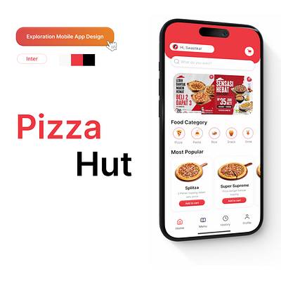 Pizza Hut | UIUX Design Exploration app design typography ui ux