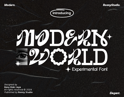 Modern World - Experimental Combination Font font logo