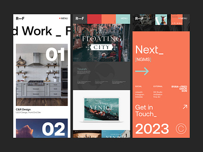 R—F Portfolio - Mobile branding graphic design portfolio ui