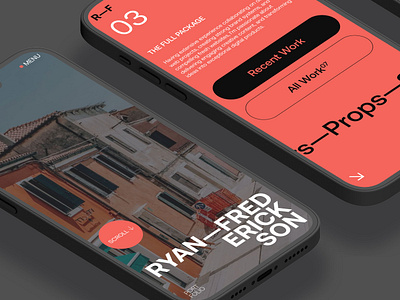 R—F Portfolio Mobile Mockups branding graphic design portfolio ui