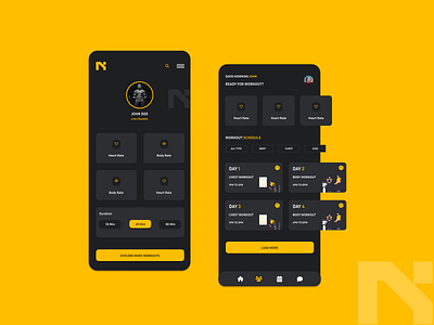 GYM App Design UI