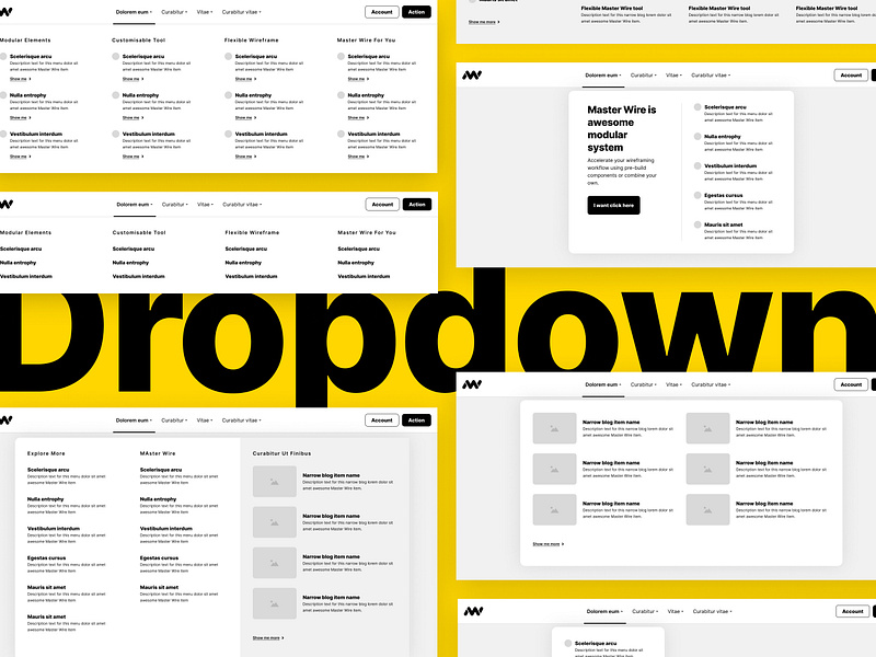 Dropdown menu inspiration button creative dropdown figma inspiration interface light menu mockup modern page style template ui ux web web design web page website wireframe