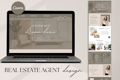 Real Estate Agent Canva Website branding canva template canva website landing page lead magnet lead magnet canva lead magnet template marketing marketing templates new realtor real estate real estate agent real estate branding real estate marketing real estate templates realtor social media website website template website them