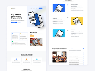 LocalCoin Landing Screen blockchain design landing page responsive ui uiux ux web design webiste website design