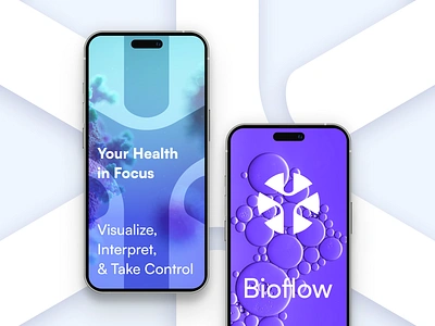 Visualize, Interpret & Take Control app branding bubble cell design digital focus health iphone landing logo marketing mobile mockup page promotional ui ui design uiux ux