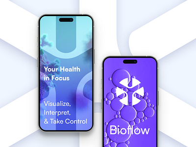 Visualize, Interpret & Take Control app branding bubble cell design digital focus health iphone landing logo marketing mobile mockup page promotional ui ui design uiux ux