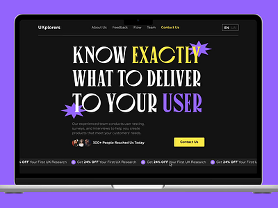 UXplorers Landing Page Concept ui ux web design