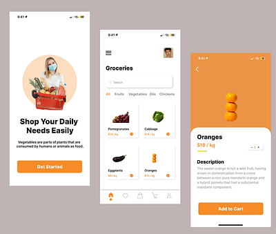 Groceries App UI design