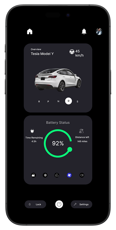 Tesla's Charging UI design