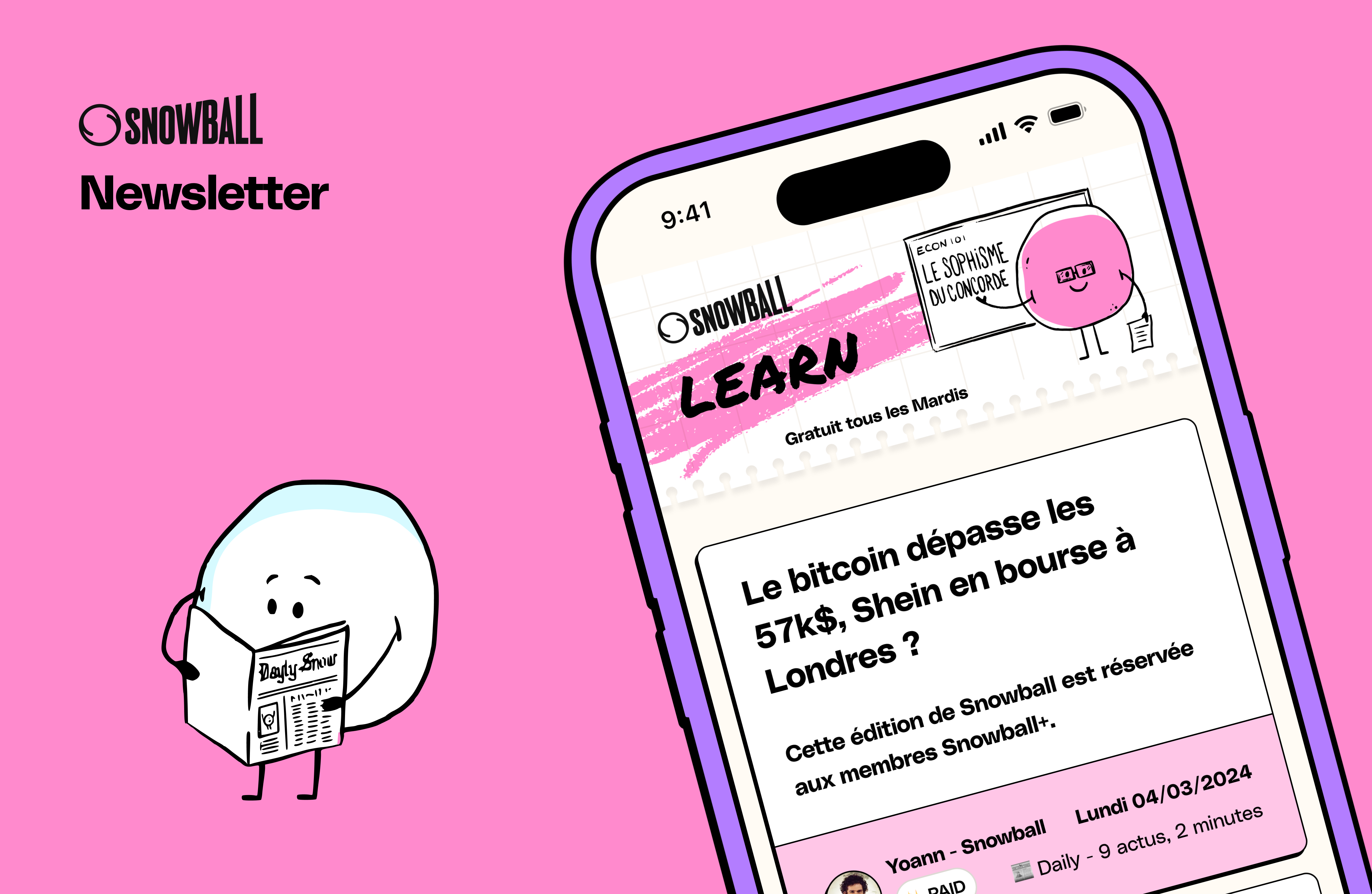 Snowball - Newsletter assets branding graphic design newsletter pattern snowball ui