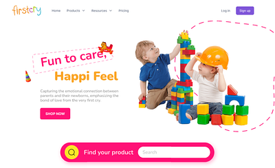 First cry Landing page figma first cry landing page ui uiux web design