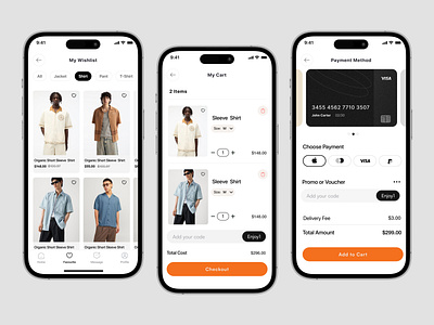 E-Commerce App Project add to cart app design checkout cloth cloth app cloth store clothing e commerce ecommerce fashion app marketplace minimal mobile online shop store design trendy ui ux