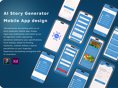 AI Story Generators Mobile App aistoryapp appdesign figma freelancing mobileapp mobileappdesign mobiledesigning trendingapp ui website