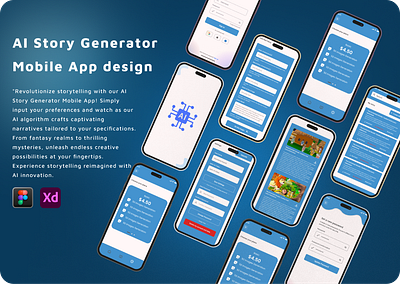 AI Story Generators Mobile App aistoryapp appdesign figma freelancing mobileapp mobileappdesign mobiledesigning trendingapp ui website