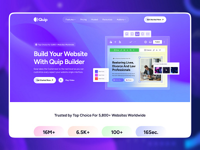 No Code Web Builder Landing Page | Page Builder builder colorful drag and drop elementor landing page no code website nocode pagebuilder saas website uiux webdevelopment webflow website concept website creator websitebuilder wordpress