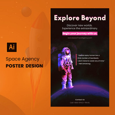 Graphic Design Space Agency adobe illustrator banner branding graphic design icons illustration poster poster design typography