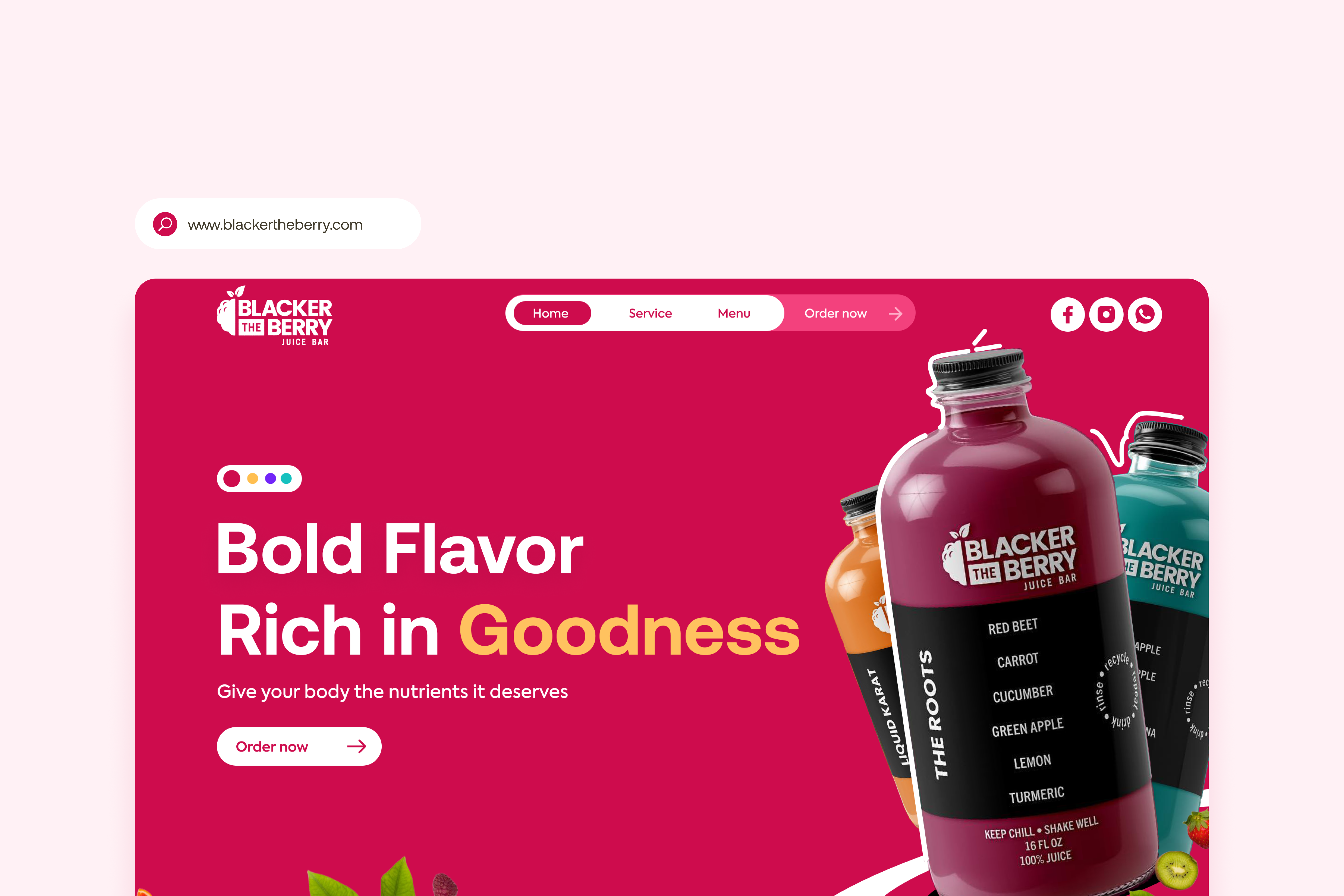 Berry Juice - Landing Page UI Design agency fintech fruit design fruits graphic design illustration juice landing page landingpage product design shop startup ui ui design ux ux design uxdesign website