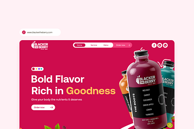 Berry Juice - Landing Page UI Design agency fintech fruit design fruits graphic design illustration juice landing page landingpage product design shop startup ui ui design ux ux design uxdesign website