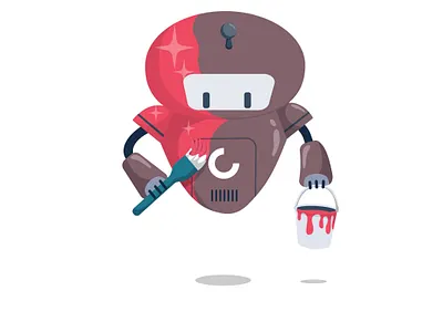 Update art artist artwork character design illustration robot update update illustration