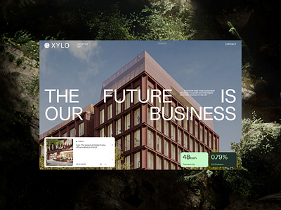 Building building here landing page office real estate ui ux