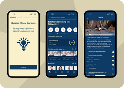 LumiEd Mobile app android courses design education ios mentor ui user user interface