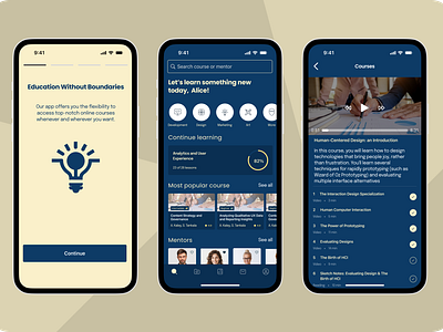 LumiEd Mobile app android courses design education ios mentor ui user user interface