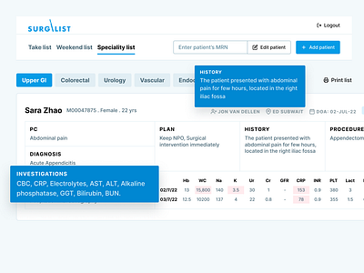 Enhancing Patient Care with Surgilist 🩺 branding design system product design ui ux web development