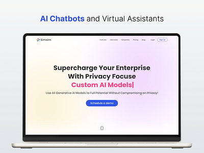 AI Chatbots and Virtual Assistants simsim.ai 3d ai ai chatbot graphic design motion graphics ui