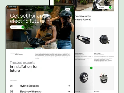 Greentiger ev landing page modern retrofit website