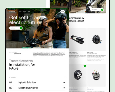 Greentiger ev landing page modern retrofit website