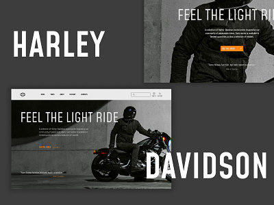 Landing page for Harley-Davidson colors harleydavidson landin landinpage motors ui user experience user interface ux web website