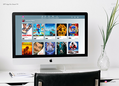 OTT app for smart TV | Daily UI Challenge # 88/90 ott product design smart tv ui design ux ux design