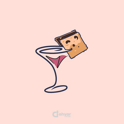 cookie bar logo descending wine glass hit logo