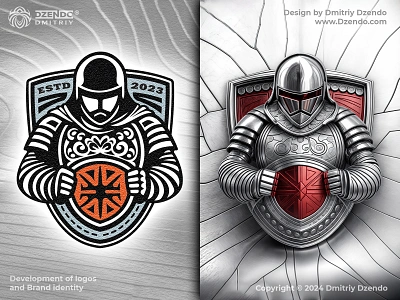 Knight of Valor and Honor Logo ancient warrior antique warrior armor branding honor knight logo logo logo design man in armor valor warrior logo