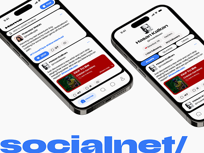 Social Media App Concept - socialnet/ app app design clean design mobile design modern social app social media ui