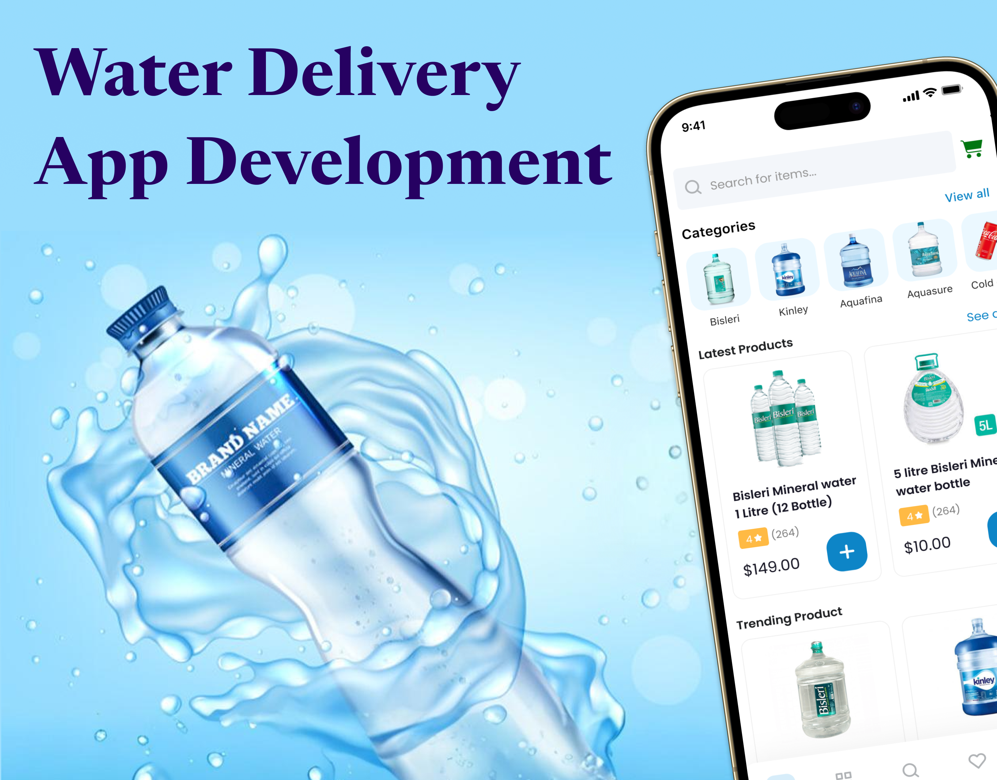 Water Delivery Mobile Application appdesign graphic design ui webdesign