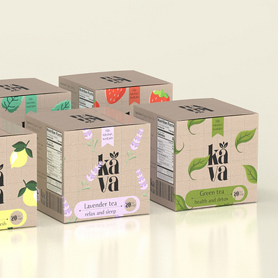 Kava | Tea Branding & Packaging brand identity branding design dieline graphic design illustration label design logo logo design packaging design vector