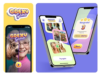 App for dog owners around the world branding dog app dog care dog lovers dog owners dog similar to the owner dogs are similar to their owners game grexy grexy app grexy game in app game logo pet pet friendly play game rover social social app ui