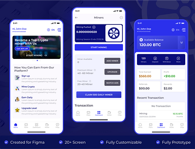 Cloud Mining App UI Kit app design app ui application apps cloud mining crypto crypto app crypto app ui crypto mining crypto moblie app design figma figma design figma ui kit mining app moblie app token ui ui kit ux