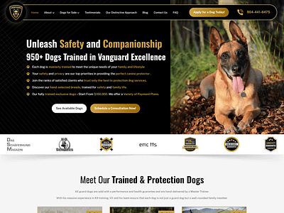 *VANGUARD* PROTECTION *DOGS animation css graphic design html jquery php wordpress