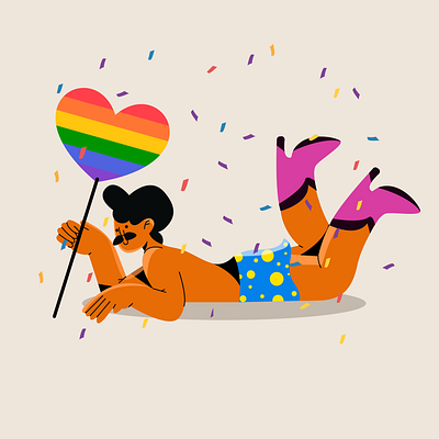 Freedom 2d 2d art 2d illustration character design commercial cool art cute art digital drawing flat illustration gay graphic design illustration illustrator lgbt lgbt art lgbtq procreate raindbow senior illustrator