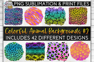 Colorful Animal Print Bundle 42 Sublimation Background PNG 3d animation graphic design logo motion graphics ui