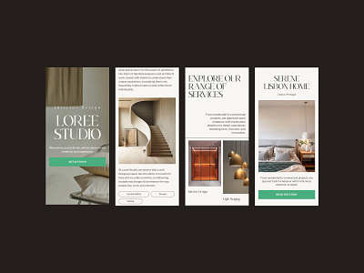 Website concept for interior design studio design figma layout ui uxui webdesign website