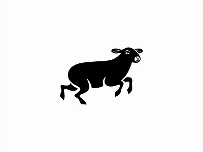 Sheep Logo animal black branding design emblem farm icon illustration lamb livestock logo mark religion sheep sports unom vector