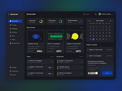 Dashboard | Online School app cleardesign dashboard design saas ui ux