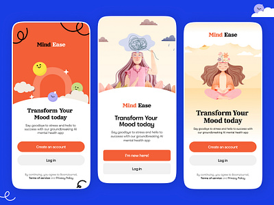 Mental Health App Onboarding amwell betterhelp brightside counselor headspace health care healthcare heart it out illustration mental wellness mobile online counseling online therapy psychiatrist talkspace therapist thriveworks ui ux yourdost