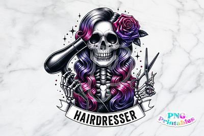 Hairdresser PNG 3d animation logo motion graphics