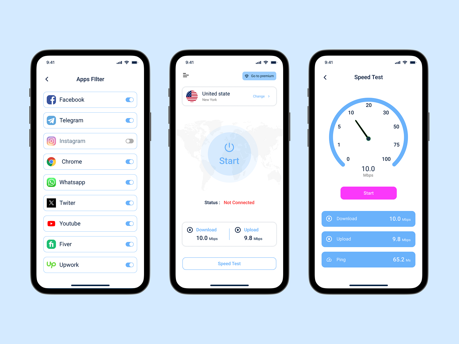 Vpn Apps UI UX Design by Moinur Rahman Naeem on Dribbble