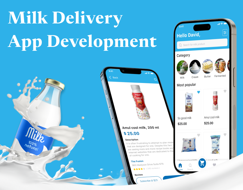 Milk Delivery Mobile Application appdesign graphic design ui webdesign