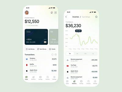 Finance app concept app bank banking clean creative finance minimal mobile ui ux